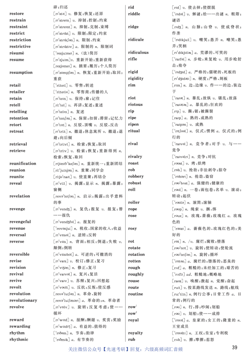 六级高频词汇（带音频）正序版_英语四六级保存避免失效_最新更新，视频都在这_2026、6月四级速转存易和谐_0、2025年12月四级_00.学丞四级全程班刘晓燕_00讲义资料