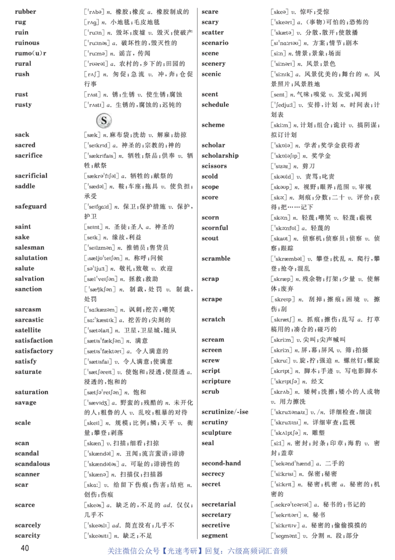 六级高频词汇（带音频）正序版_英语四六级保存避免失效_最新更新，视频都在这_2026、6月四级速转存易和谐_0、2025年12月四级_00.学丞四级全程班刘晓燕_00讲义资料