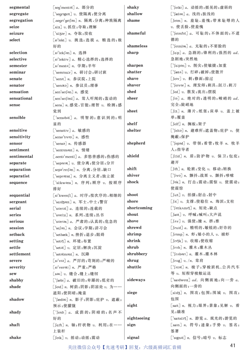 六级高频词汇（带音频）正序版_英语四六级保存避免失效_最新更新，视频都在这_2026、6月四级速转存易和谐_0、2025年12月四级_00.学丞四级全程班刘晓燕_00讲义资料