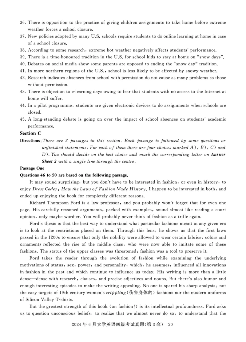 四级真题试题（24年6月）_英语四六级保存避免失效_最新更新，视频都在这_2026、6月四级速转存易和谐_0、2025年12月四级_00.学丞四级全程班刘晓燕_00讲义资料_四六级历年真题汇总