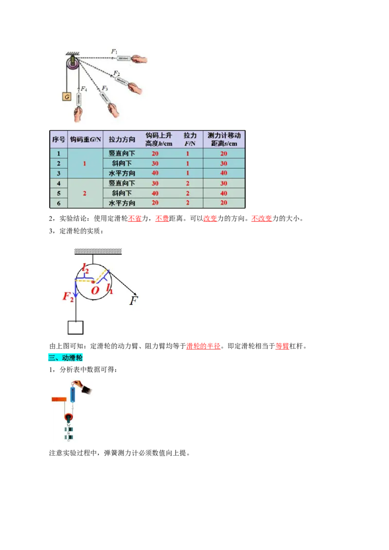 第十一章简单机械和功（知识清单）（答案版）_9上-初中物理苏科版(4)_05知识清单（齐全）_第十一章简单机械和功（知识清单）物理苏科版2024九年级上册