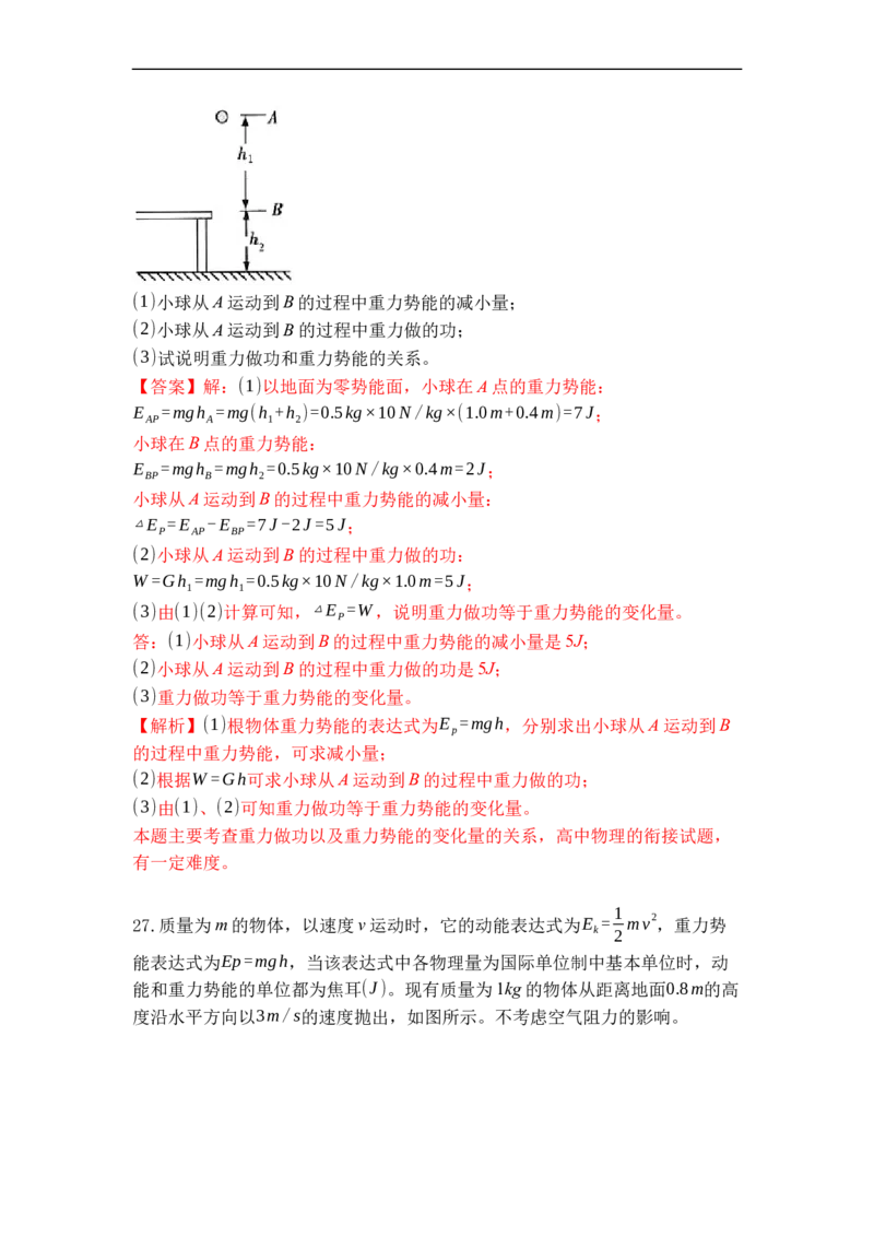专题06动能势能机械能（解析版）_9上-初中物理苏科版(4)_赠送：旧版资料（和新版好多一样，仍具有很大参考价值）_05复习资料