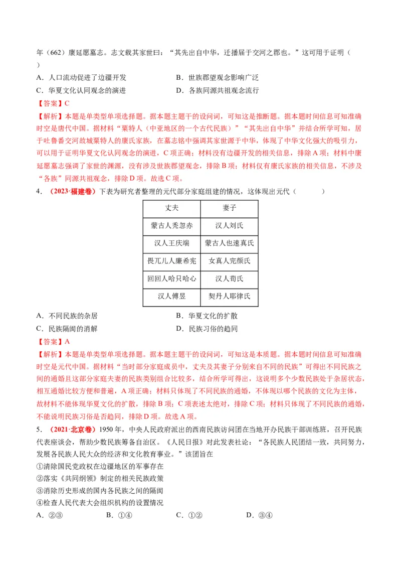 高考热点09从2024春晚谈高考历史热门考点（讲义）（解析版）_07高考历史_2024年新高考资料_2.2024二轮复习_2024年高考历史二轮复习讲练测（新教材新高考）
