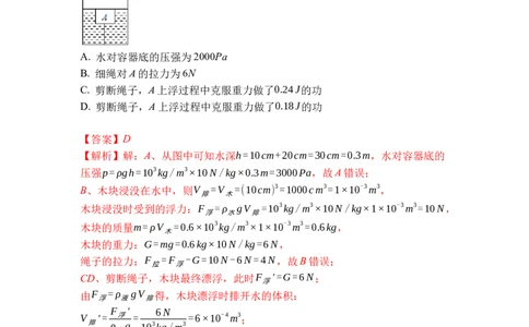 专题03功（解析版）_9上-初中物理苏科版(4)_赠送：旧版资料（和新版好多一样，仍具有很大参考价值）_05复习资料_2021-2022学年九年级物理上学期综合复习培优专训（苏科版）