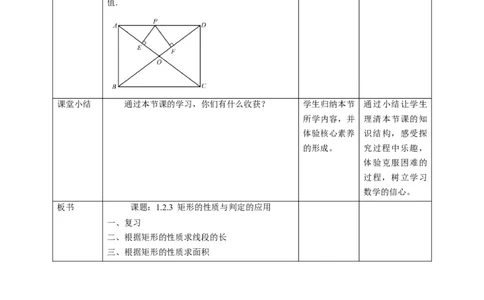 核心素养目标1.2.3矩形的性质与判定教学设计_9上-北师大版初中数学_01课件+教案核心素养目标_教案