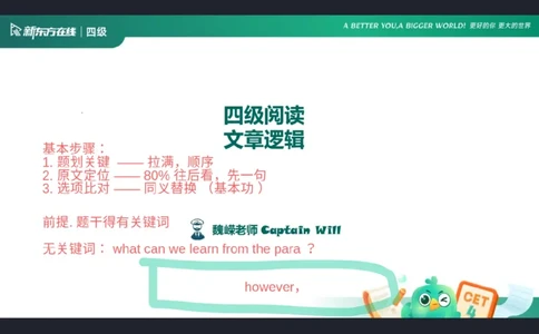 四级阅读第2课笔记_1758030405342_英语四六级保存避免失效_最新更新，视频都在这_2026、6月四级速转存易和谐_0、2025年12月四级_07.东方四级全程班陈志超_00.讲义_四级核心技巧讲解