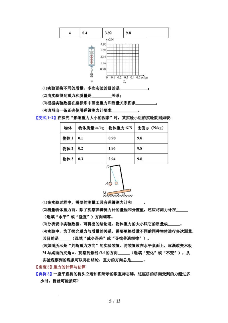 第06讲课时7.2重力力的示意图（学生版）-八年级物理下册同步精品讲义（苏科版2025）_8下-初中物理苏科版(4)_06讲义_学生版文件夹（题目不含答案或解析）目录与教师版一致