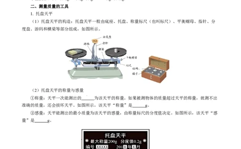 第六章物质的物理属性（知识清单）学生版(1)_8下-初中物理苏科版(4)_04知识清单_第2套