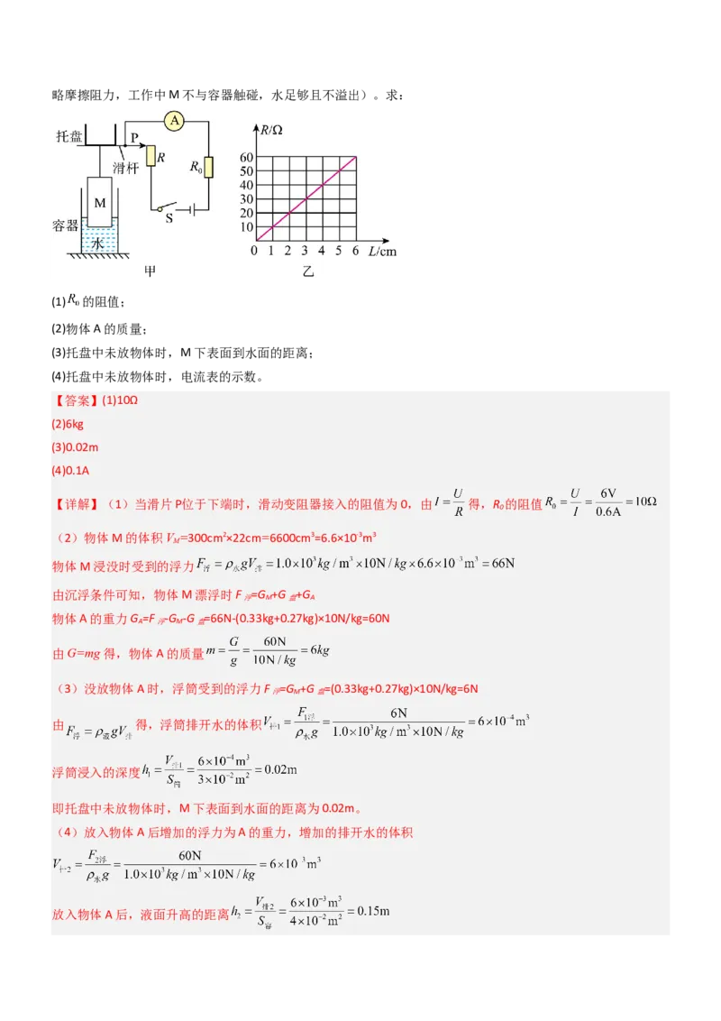 四、欧姆定律的应用（重难点训练）（解析版）_9上-初中物理苏科版(4)_04讲义（更新中）_四、欧姆定律的应用（重难点训练）物理苏科版2024九年级上册