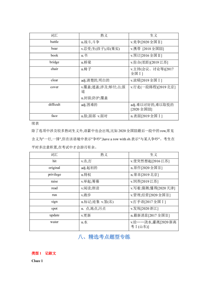 题型三完形填空（通用版）（原卷版）_03高考英语_通用版（老高考）复习资料_2023年复习资料_二轮复习_2023高考英语二轮复习重难考点（新题型）突破（通用版）