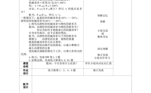 苏科初中物理九上《11.5机械效率》word教案(1)_9上-初中物理苏科版(4)_赠送：旧版资料（和新版好多一样，仍具有很大参考价值）_02教案