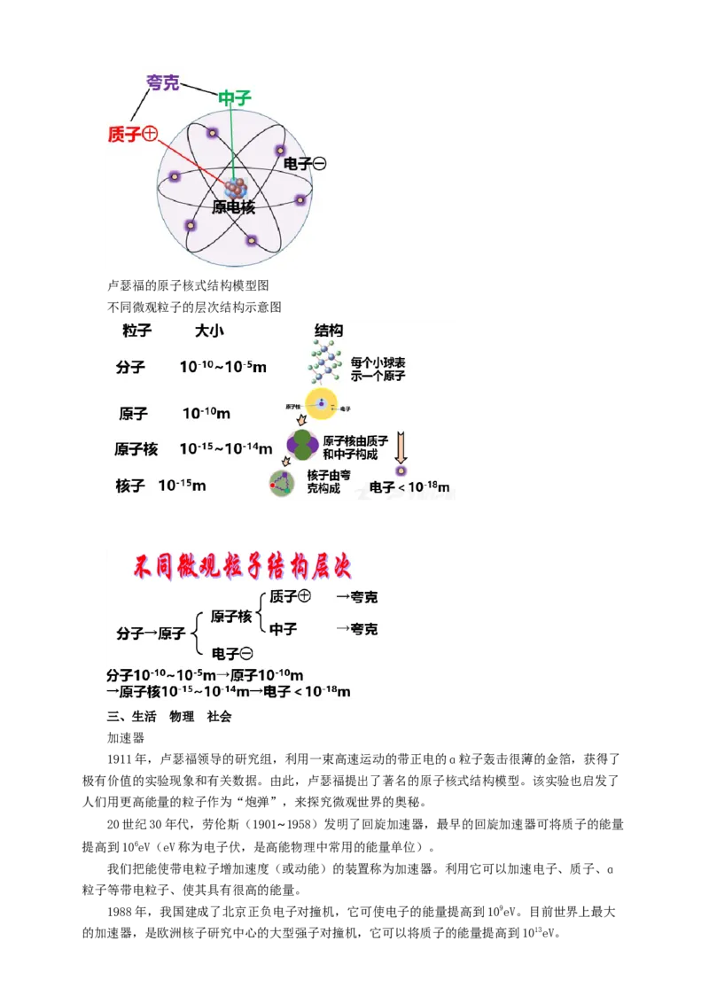 7.3探索更小的微粒教案_8下-初中物理苏科版(4)_赠送：旧版资料（和新版好多一样，仍具有很大参考价值）_04课件+学案+教案_7.3探索更小的微粒