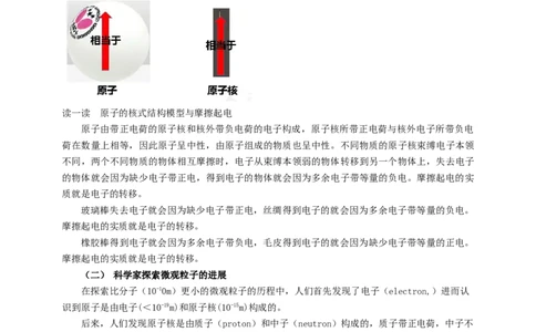 7.3探索更小的微粒教案_8下-初中物理苏科版(4)_赠送：旧版资料（和新版好多一样，仍具有很大参考价值）_04课件+学案+教案_7.3探索更小的微粒
