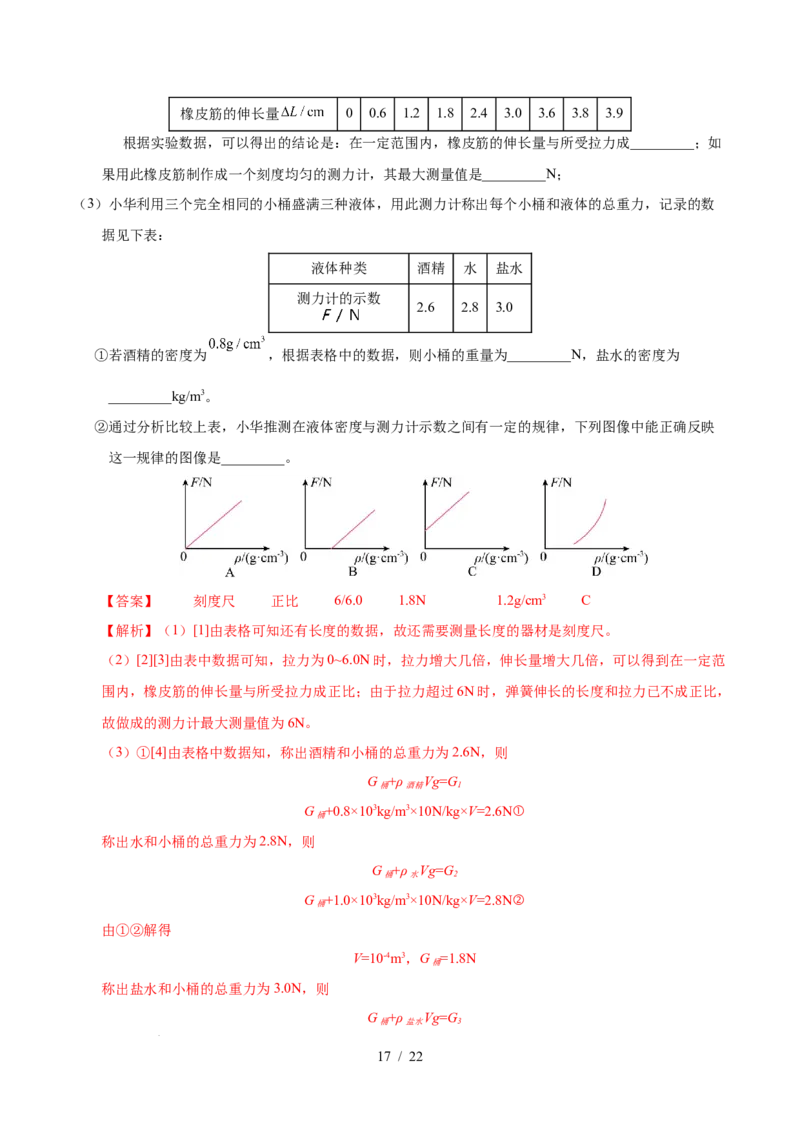 第7章力A卷达标卷（解析版）(1)_8下-初中物理苏科版(4)_02习题试卷_单元测试_第1套_第7章力A卷达标卷-2024-2025学年八年级物理下册单元速记&middot;巧练（苏科版2024）