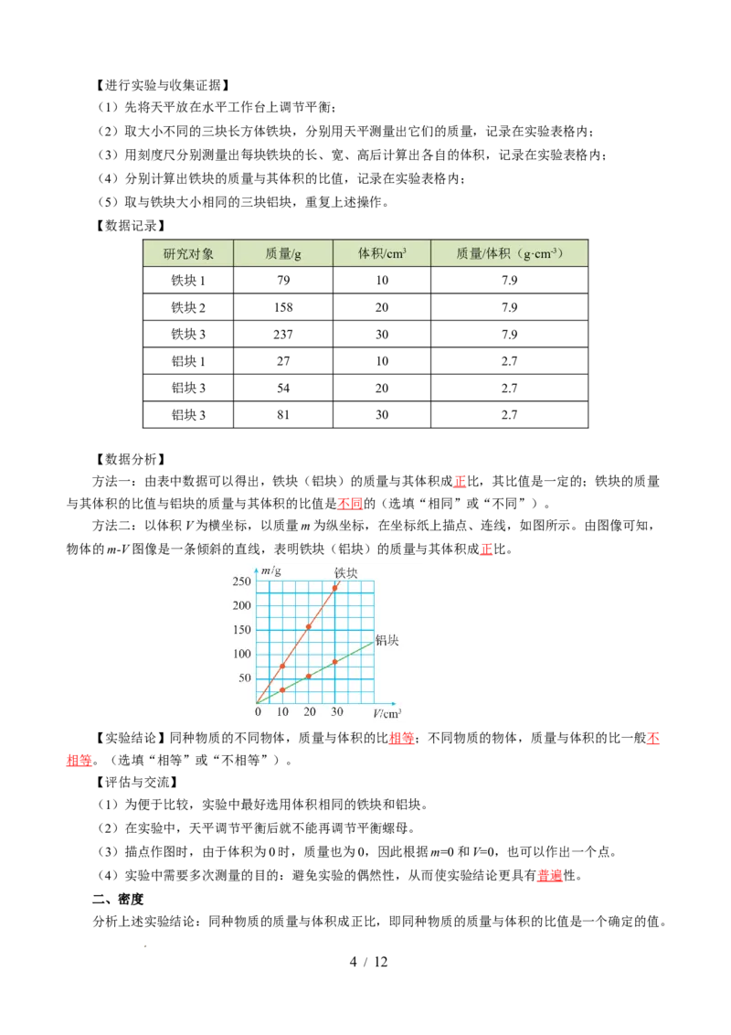 第六章物质的物理属性（知识清单）教师版(2)_8下-初中物理苏科版(4)_04知识清单_第2套