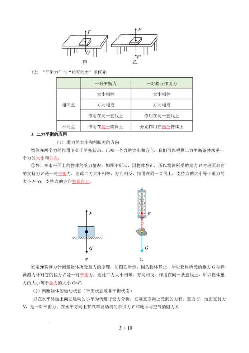 第八章力与运动（知识清单）教师版(2)_8下-初中物理苏科版(4)_04知识清单_第2套_第八章+力与运动（单元知识清单）-上好课八年级物理下册同步高效课堂（苏科版2024）