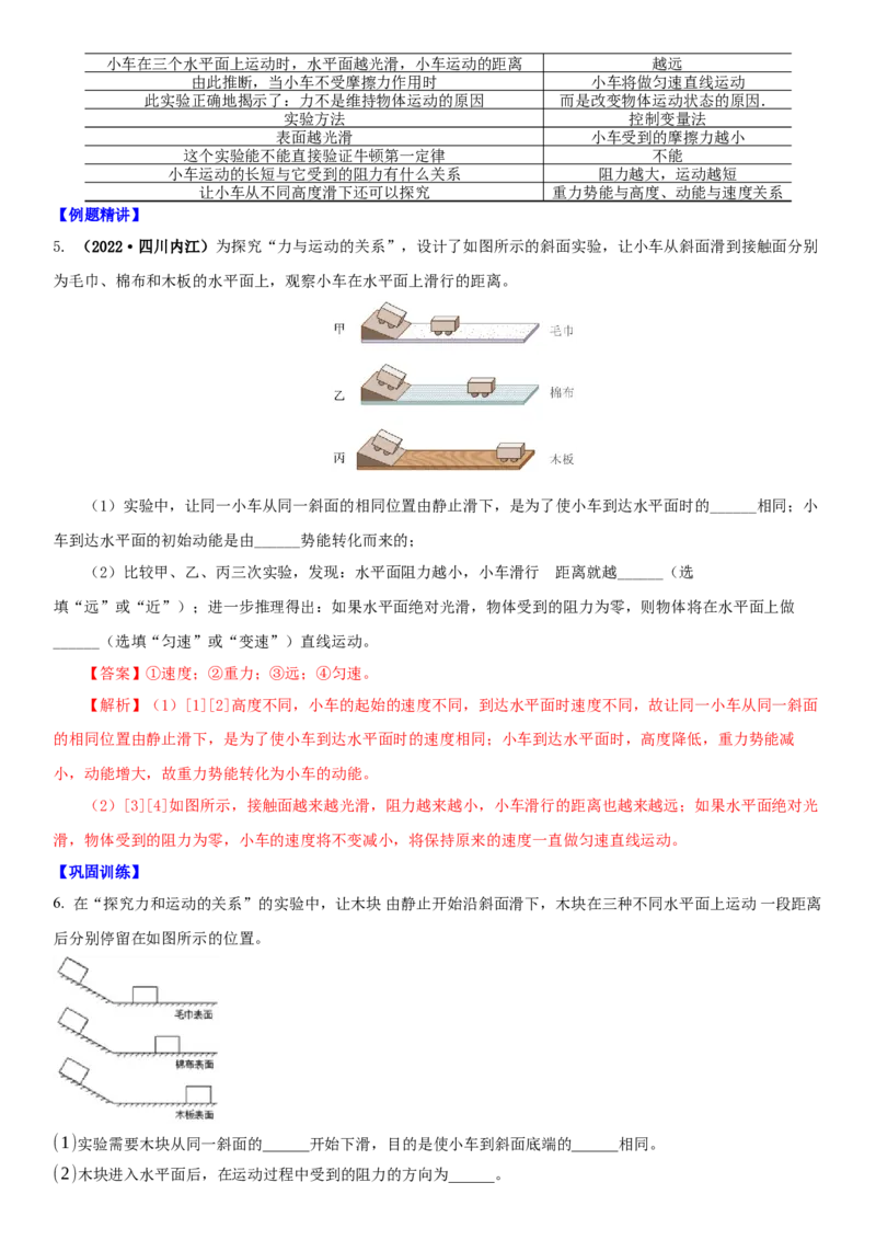 9.3力与运动的关系（解析版）_8下-初中物理苏科版(4)_赠送：旧版资料（和新版好多一样，仍具有很大参考价值）_02讲义_9.3力与运动的关系（解析版）