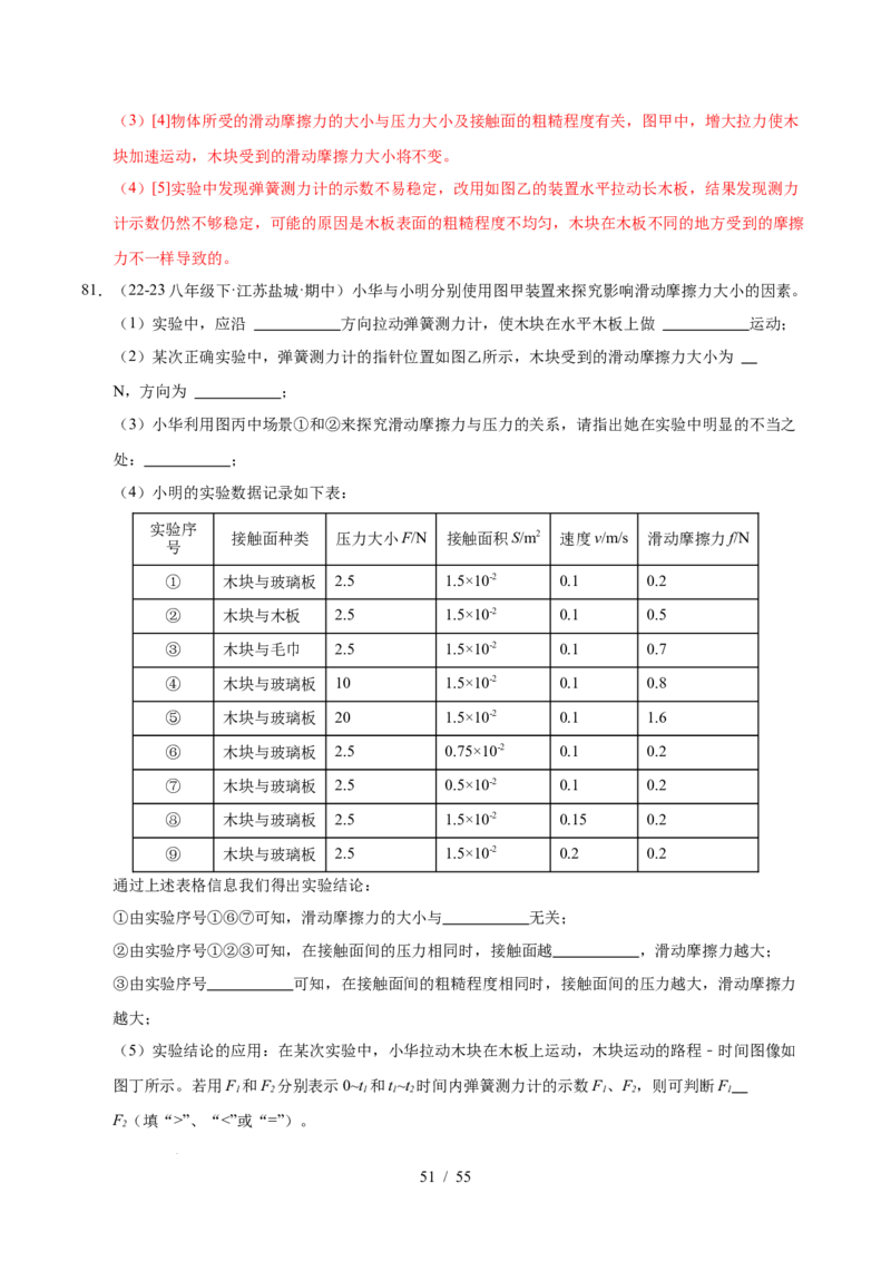 第7章力B卷专项卷（易错训练83题7大考点）（解析版）(1)_8下-初中物理苏科版(4)_02习题试卷_单元测试_第1套