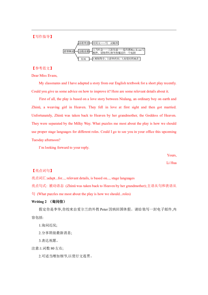 题型五应用文写作（通用版）（解析版）_03高考英语_通用版（老高考）复习资料_2023年复习资料_二轮复习_2023高考英语二轮复习重难考点（新题型）突破（通用版）