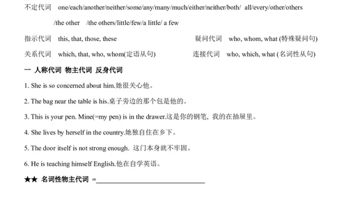 高中英语语法复习代词讲解与练习(含答案）_03高考英语_新高考复习资料_2023年新高考资料_专项复习_2023年高中英语语法复习语法单项讲解与练习学案（含答案）