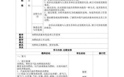 苏科初中物理九上《12.4机械能和内能的相互转化》word教案_9上-初中物理苏科版(4)_赠送：旧版资料（和新版好多一样，仍具有很大参考价值）_02教案