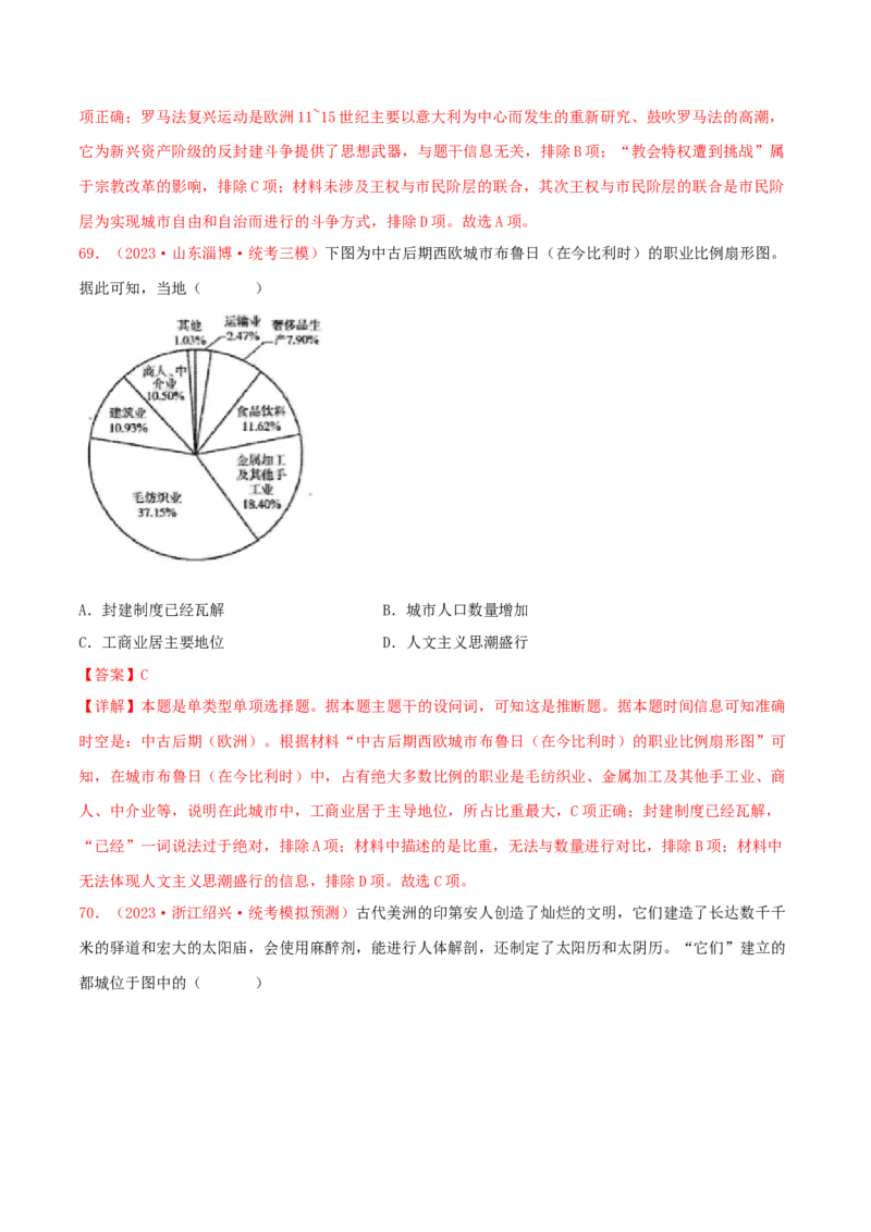 集训08世界古代史100题（2）（解析版）_07高考历史_2024年新高考资料_3.2024专项复习_备战2024年高考历史专项提分集训900题（统编版）