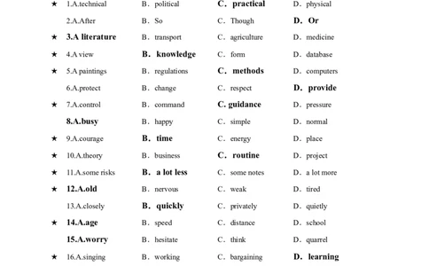 高考英语二轮复习：完形填空总攻略学案（含答案）_03高考英语_新高考复习资料_2023年新高考资料_二轮复习_2023年高考英语二轮复习完形填空题型分类学案（含答案）