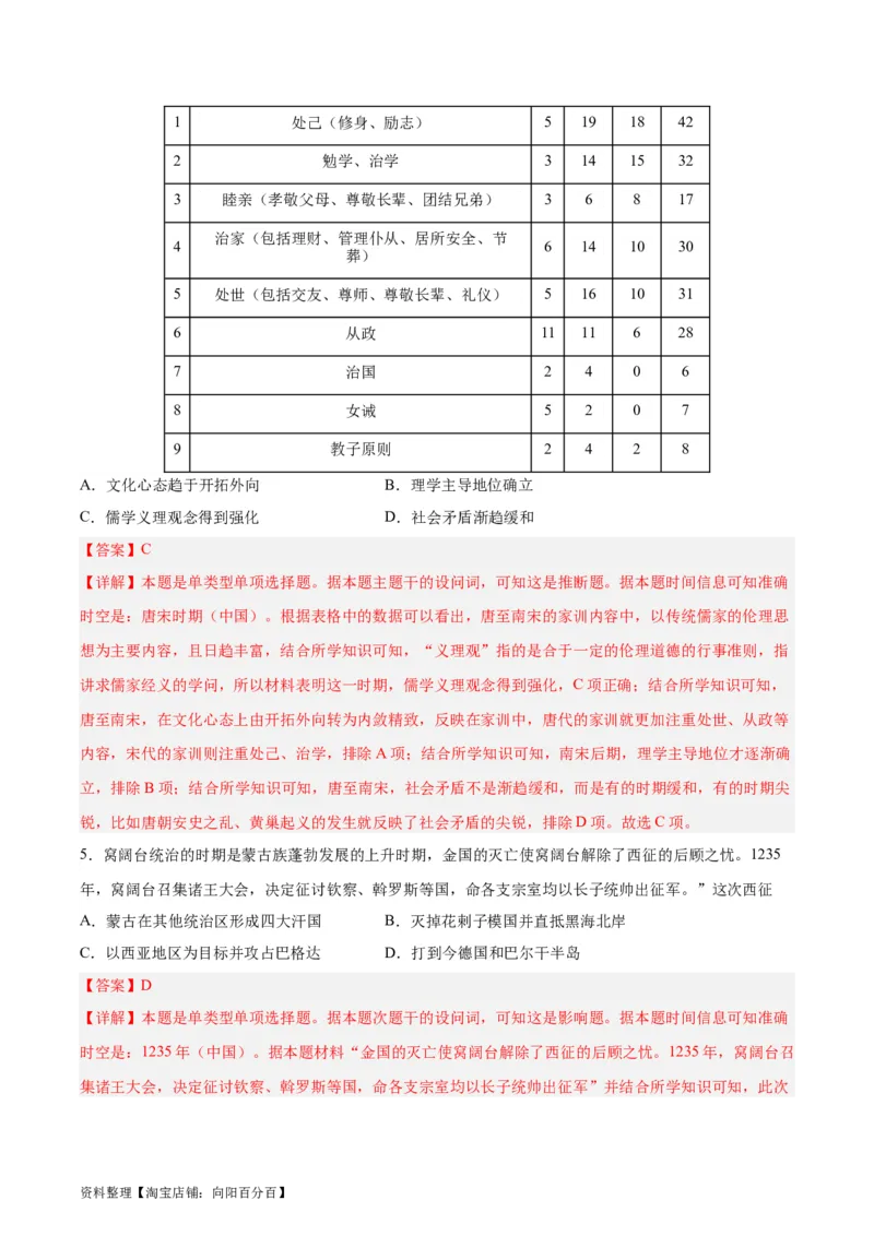 阶段性检测卷16选择性必修3：文化交流与传播（二）（解析版）_07高考历史_新高考复习资料_2024年新高考复习资料_一轮复习资料_完2024年高考历史一轮复习考点通关卷（新高考通用）