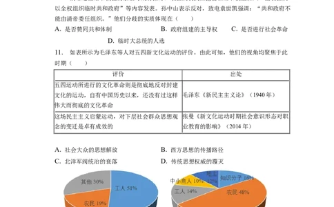 题型05异同比较型选择题专项训练--2024届高三统编版历史一轮复习_07高考历史_新高考复习资料_2024年新高考复习资料_一轮复习资料_2024届高三统编版历史一轮复习特色题型专项训练