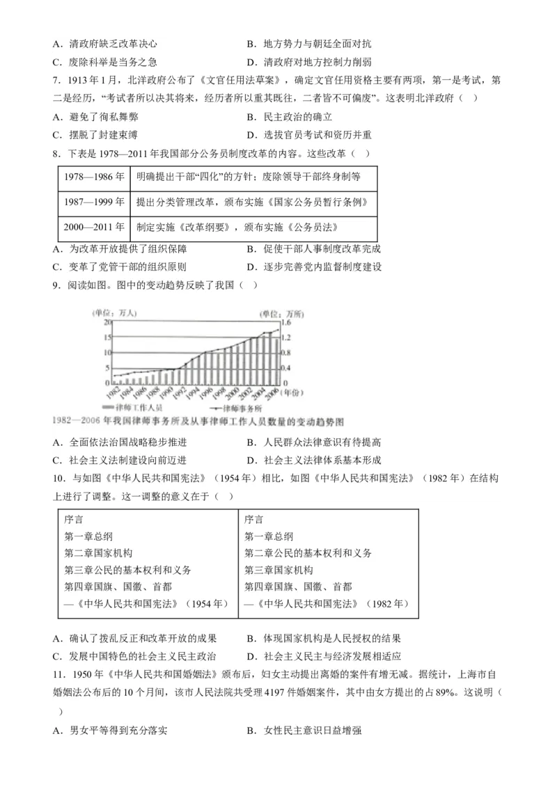 高考热点03制度自信，国家治理（练习）（原卷版）_07高考历史_2024年新高考资料_2.2024二轮复习_2024年高考历史二轮复习讲练测（新教材新高考）