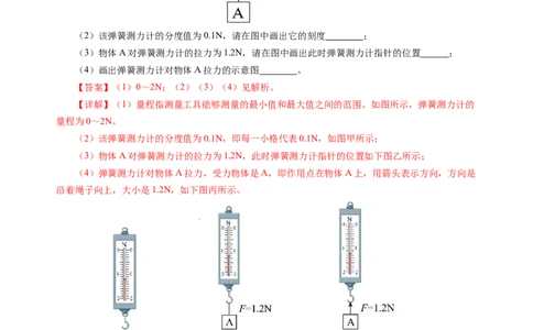 7.1力弹力（分层作业）（解析版）(1)_8下-初中物理苏科版(4)_01课件+练习_7.1力弹力（分层作业）-上好课八年级物理下册同步高效课堂（苏科版2024）