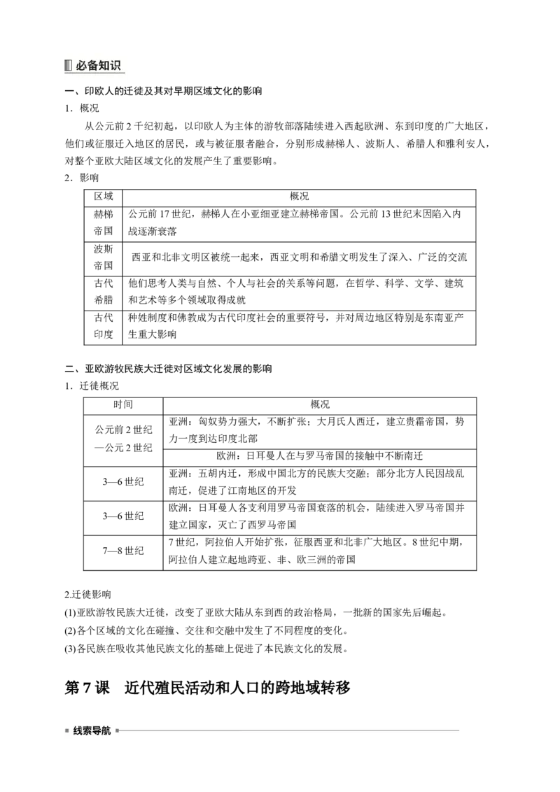 高中历史《选择性必修3》综合复习知识清单_07高考历史_2025年新高考资料_一轮复习_2025高考历史一轮综合复习知识清单（完结）