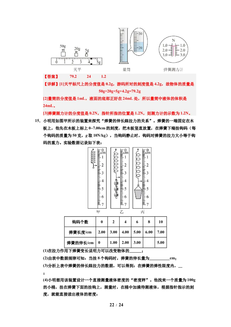 第05讲课时7.1力弹力（教师版）-八年级物理下册同步精品讲义（苏科版2025）_8下-初中物理苏科版(4)_06讲义