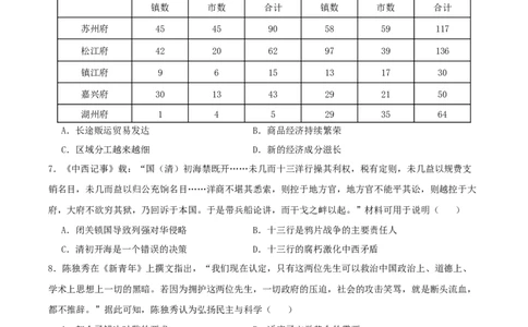 黄金卷01（湖北专用）（原卷版）_07高考历史_2024年新高考资料_4.2024高考模拟预测试卷_赢在高考&middot;黄金8卷备战2024年高考历史模拟卷（湖北专用）31282718