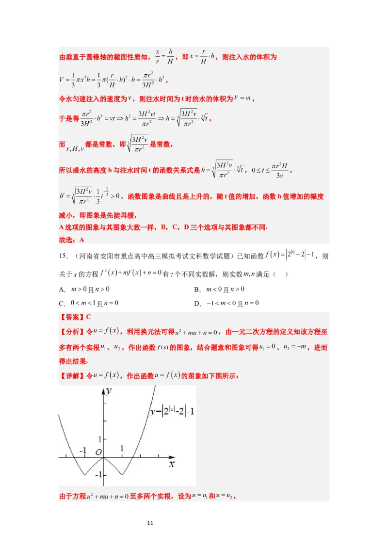第12练函数的图像（精练：基础+重难点）一轮复习讲义2024年高考数学高频考点题型归纳与方法总结（新高考通用）解析版_新高考复习资料_2024年新高考资料_一轮复习资料