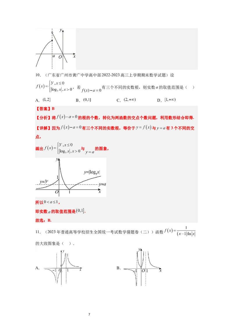 第12练函数的图像（精练：基础+重难点）一轮复习讲义2024年高考数学高频考点题型归纳与方法总结（新高考通用）解析版_新高考复习资料_2024年新高考资料_一轮复习资料