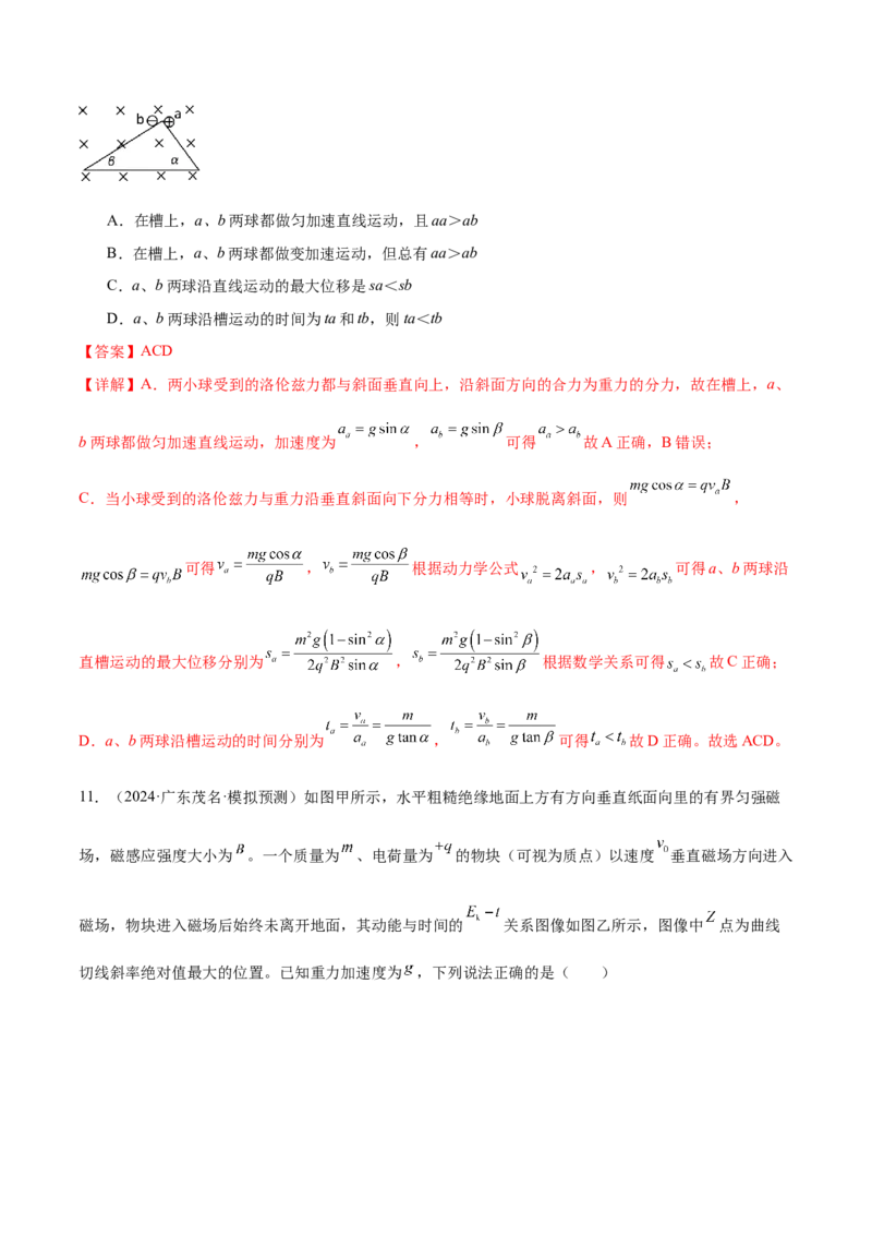 专题14电学中三大观点的综合应用（练习）（解析版）_2025年新高考资料_二轮复习_上好课2025年高考物理二轮复习讲练测（新高考通用）3381829