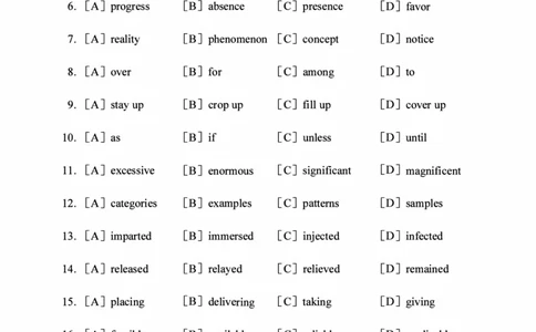 2010-2025英语二完型真题+答案速查_考研英语真题（英一＋英二）_考研英语真题_考研英语二历年真题_考研英语完型专项