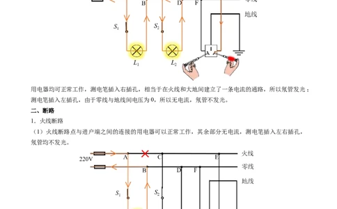 15.7专题家庭电路故障分析（原卷版）_9下-初中物理苏科版(4)_9下-初中物理苏科版（旧版）赠送_04讲义_2022-2023学年九年级物理下册典中点&middot;课时夺冠（苏科版）
