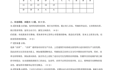 黄金卷02（参考答案）_07高考历史_2024年新高考资料_4.2024高考模拟预测试卷_赢在高考&middot;黄金8卷备战2024年高考历史模拟卷（北京专用）31294768