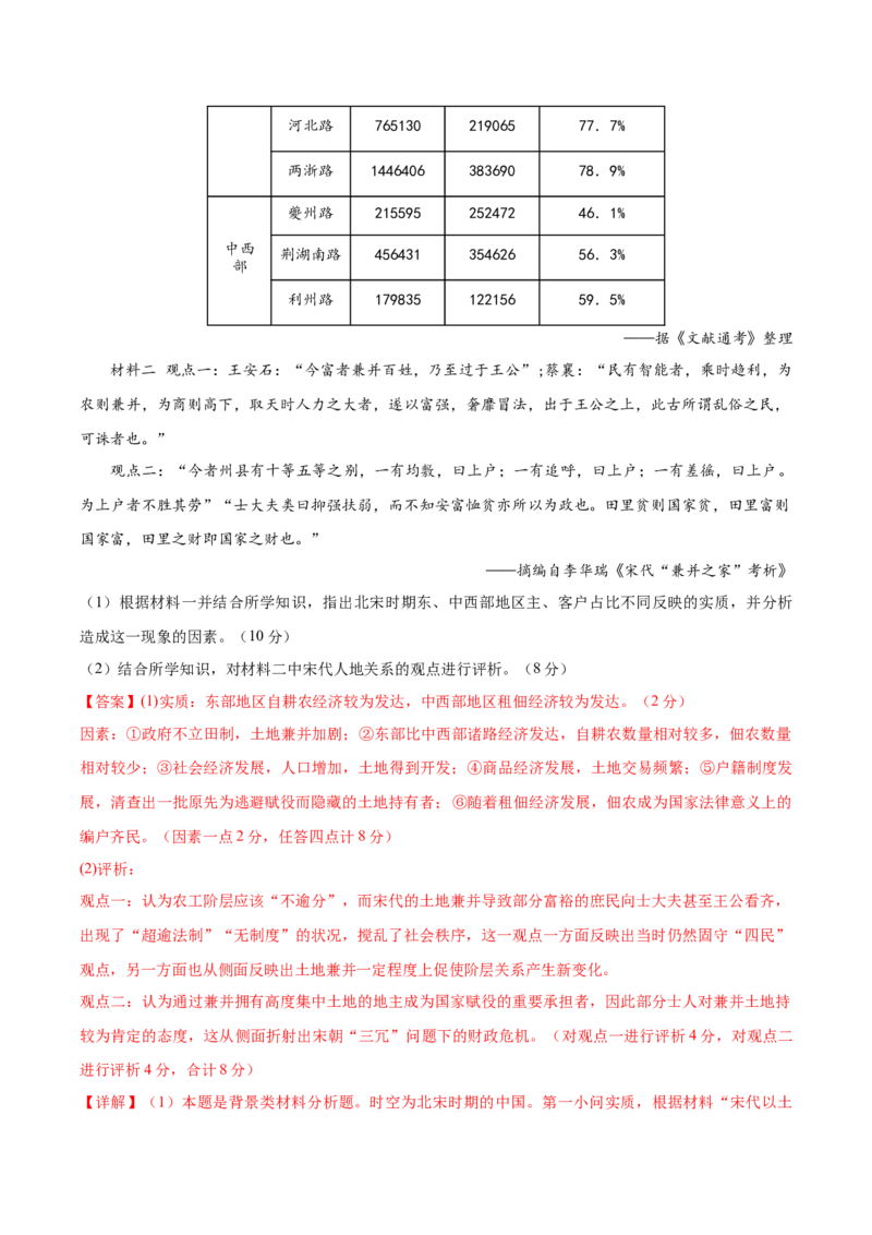 黄金卷01（湖南专用）（全解全析）_07高考历史_2024年新高考资料_4.2024高考模拟预测试卷_赢在高考&middot;黄金8卷备战2024年高考历史模拟卷（湖南专用）31259448