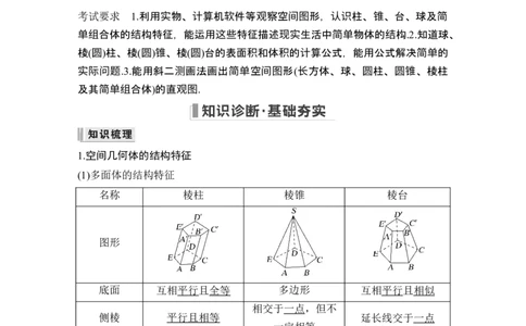 第1节基本立体图形、简单几何体的表面积与体积_新高考复习资料_2024年新高考资料_一轮复习资料_完2024数学步步高大一轮复习（课件+讲义）_2024年高考数学一轮复习讲义（新高考版）