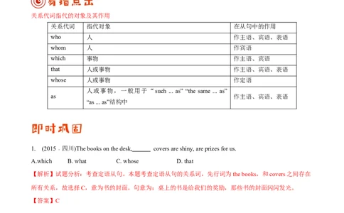 （教师版）专题06定语从句-备战2023年高考英语考试易错题_03高考英语_通用版（老高考）复习资料_2023年复习资料_专项复习_备战2023年高考英语考试易错题（全国通用）