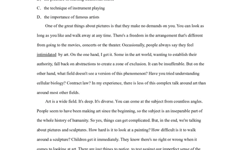 高考英语阅读理解分类训练：文学艺术类_03高考英语_通用版（老高考）复习资料_2023年复习资料_二轮复习_通用版高考英语二轮复习阅读理解分类训练（含答案）