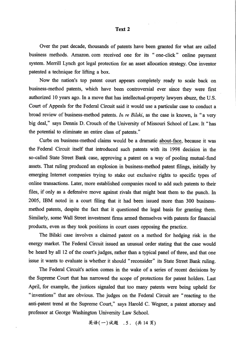 2010年真题及答案速查_考研英语真题（英一＋英二）_考研英语真题_考研英语一历年真题_❤️6.黄皮-英语一解析_真题及答案速查（2001-2025）