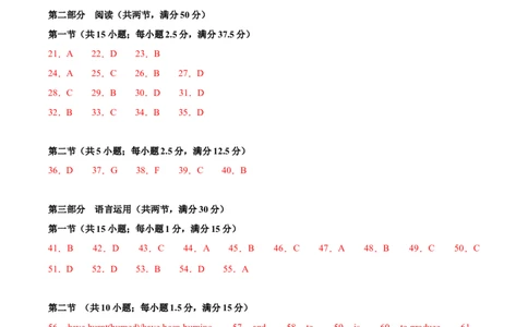 黄金卷05-赢在高考&middot;黄金8卷备战2024年高考英语模拟卷（江苏专用）（参考答案）_03高考英语_2024年新高考资料_4.2024高考模拟预测试卷