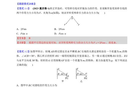 第05讲受力分析四大题型（举一反三）（解析版）_2025年新高考资料_二轮复习_备战2025年高考物理举一反三系列（新高考通用）3406669