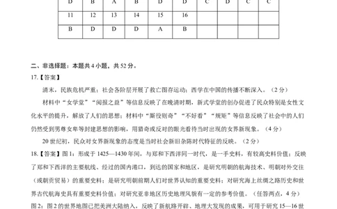 黄金卷05（参考答案）_07高考历史_2024年新高考资料_4.2024高考模拟预测试卷_赢在高考&middot;黄金8卷备战2024年高考历史模拟卷（福建专用）31260078