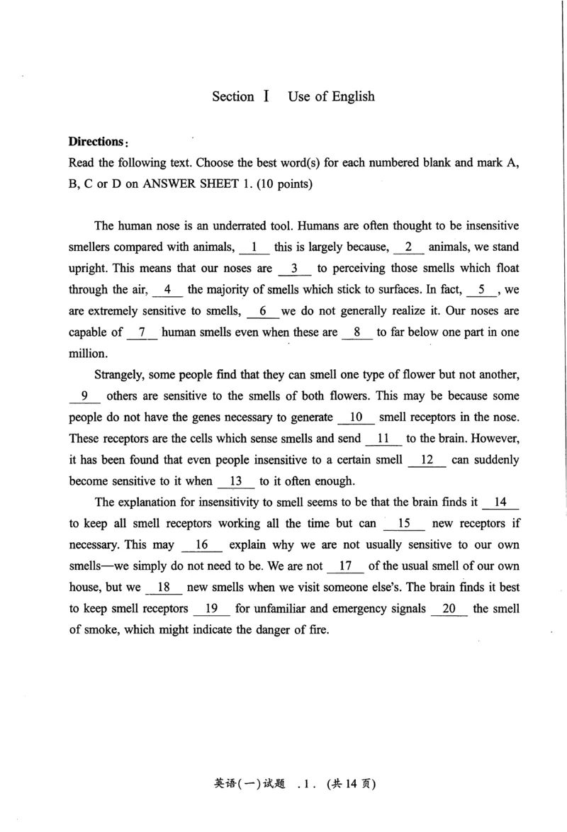 2005年真题及答案速查_考研英语真题（英一＋英二）_考研英语真题_考研英语一历年真题_❤️6.黄皮-英语一解析_真题及答案速查（2001-2025）