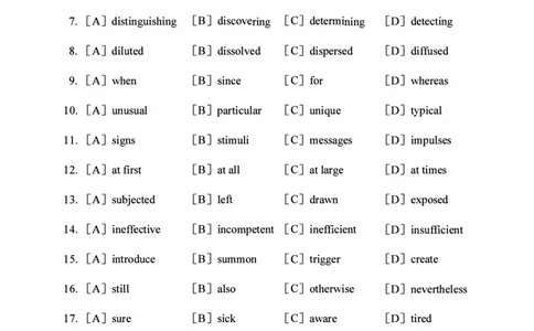 2005-2025英语一完型真题+答案速查_考研英语真题（英一＋英二）_考研英语真题_考研英语一历年真题_考研英语完型专项_英语一完型真题